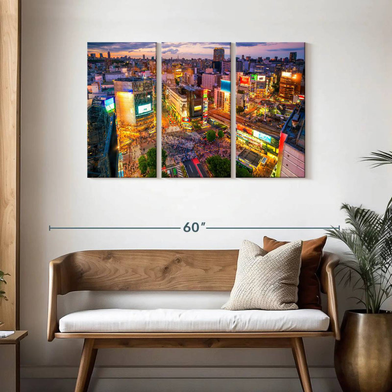 Sireci Shibuya Crossing At Night, 28" H x 45" W