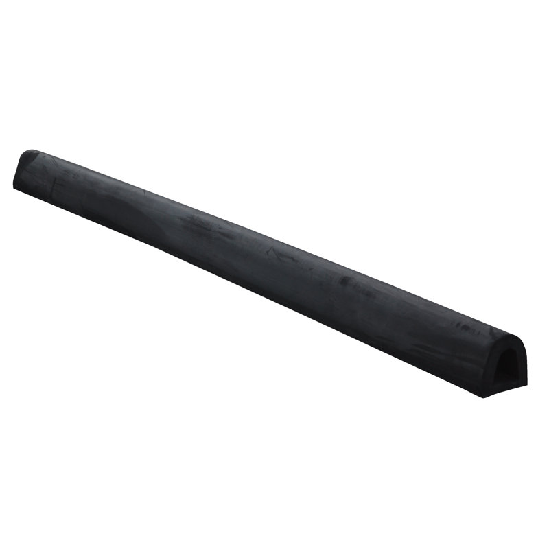 Extruded Rubber Fender Bumper, 6" H x 6" W x 120" D