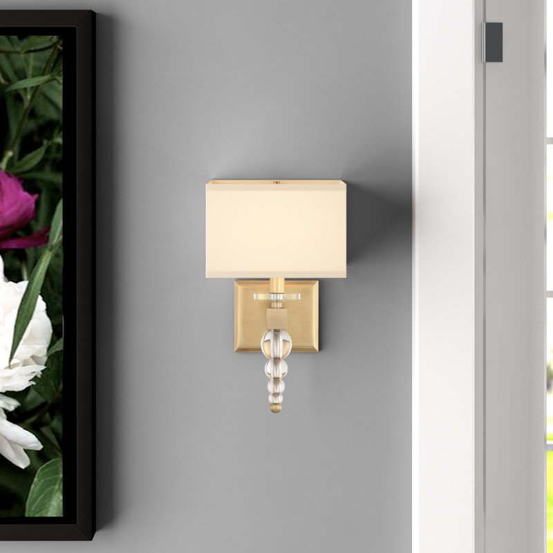 Cassian 1 - Light Dimmable Armed Sconce, Brushed Nickel