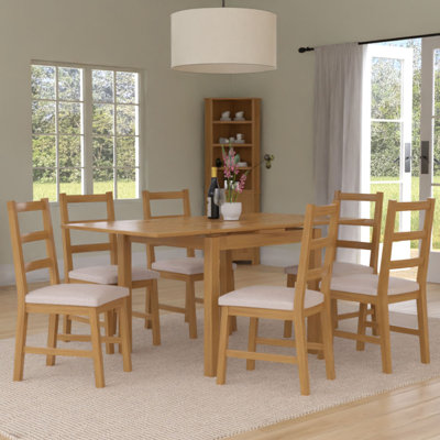 6 - Person Solid Oak Dining Set