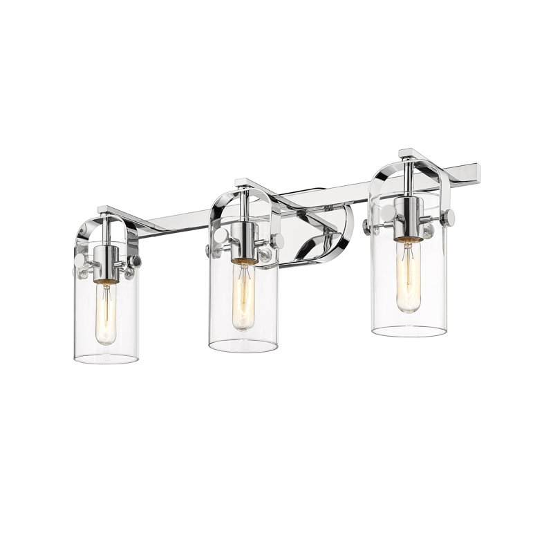 Ameley 3 - Light Vanity Light, Polished Chrome, 4'' H X 3.88'' W X 3.88'' D, Clear