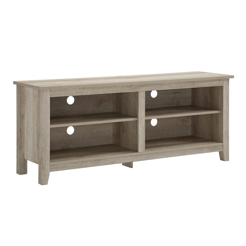 Sunbury Open Storage TV Stand, White Oak, 58"