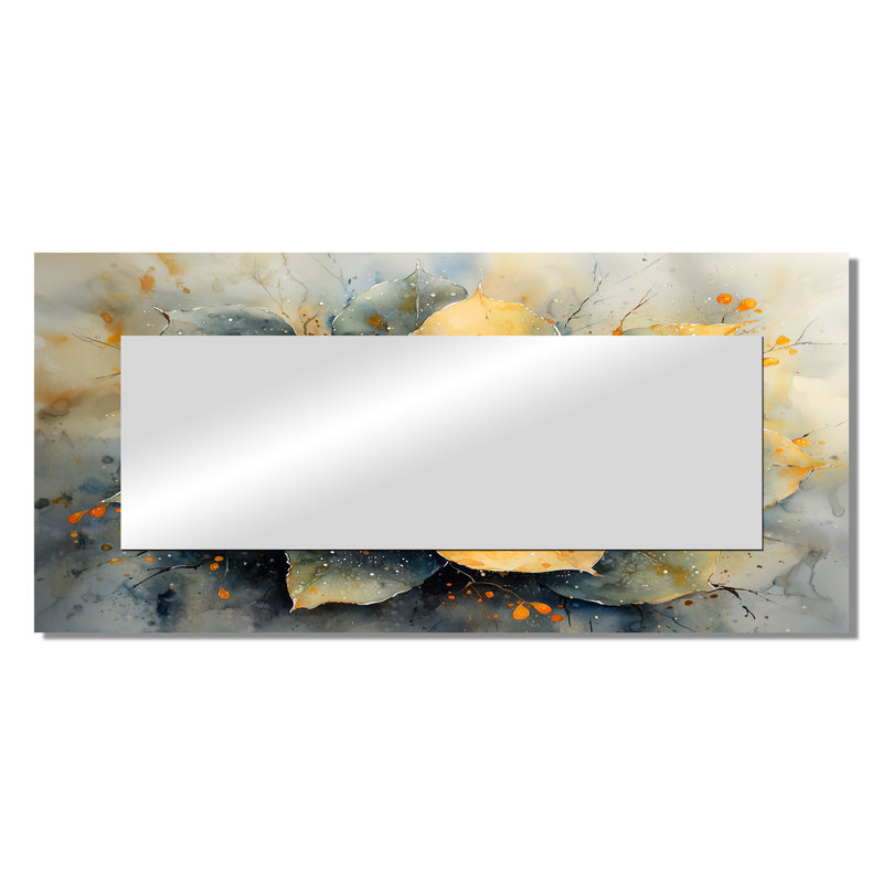 «Echeveria Elegans Succulent Desert Blossom» - décoration murale miroir floral - imprimé sur métal, 28 po x 60 po