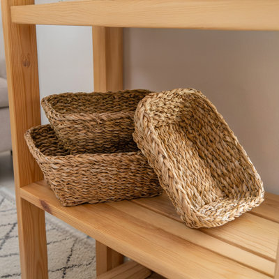 Haight 3Pc Rect. Seagrass Basket Natural
