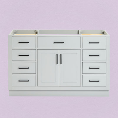 Osoria 54'' Solid Wood Single Bathroom Vanity Base Only, Base Cabinet without Top