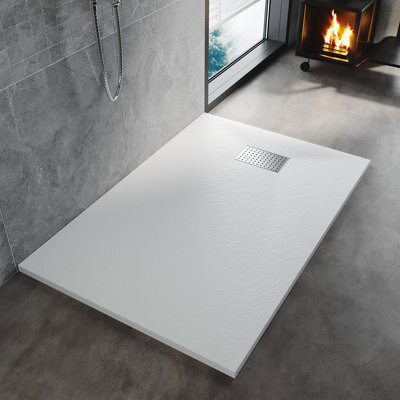 Baylen Stone Standard Shower Tray - White