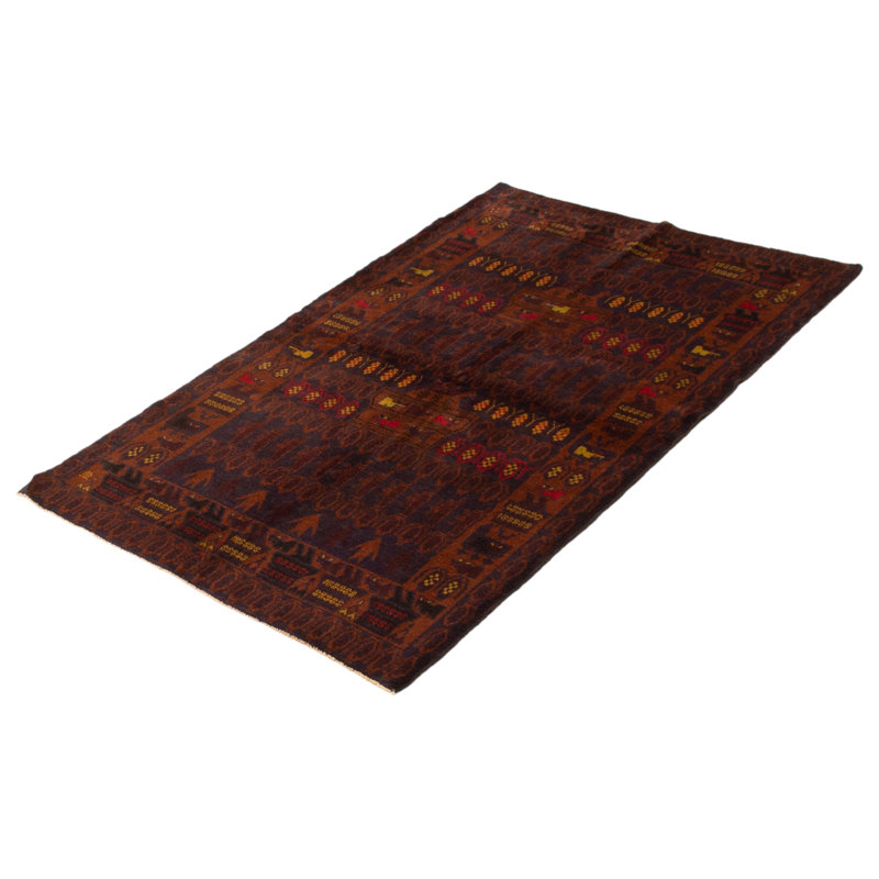 Tapis bleu marine foncé Rare War 3 pi 11 po x 6 pi 5 po