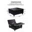 Grande table basse avec repose-pieds capitonné et capitonné avec rangement et dessus carré 35,43 po Ciara-184924410