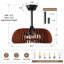 Ventilateur de plafond 20 "avec lumières et télécommande Phokas