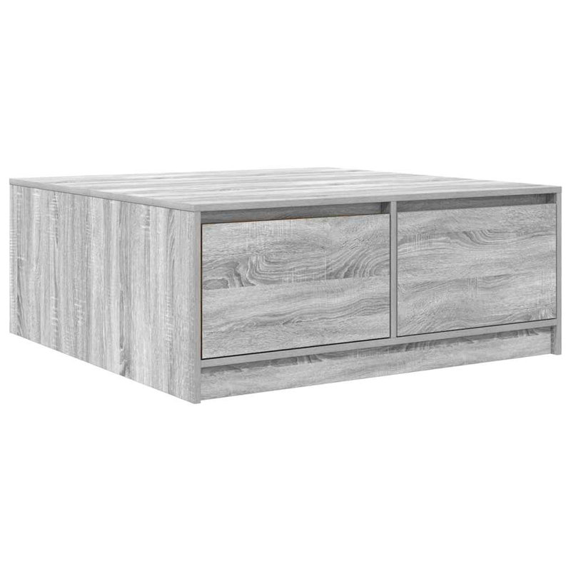 Coffee Table with Storage, 40" H x 100" L x 100" W, Gray Sonoma