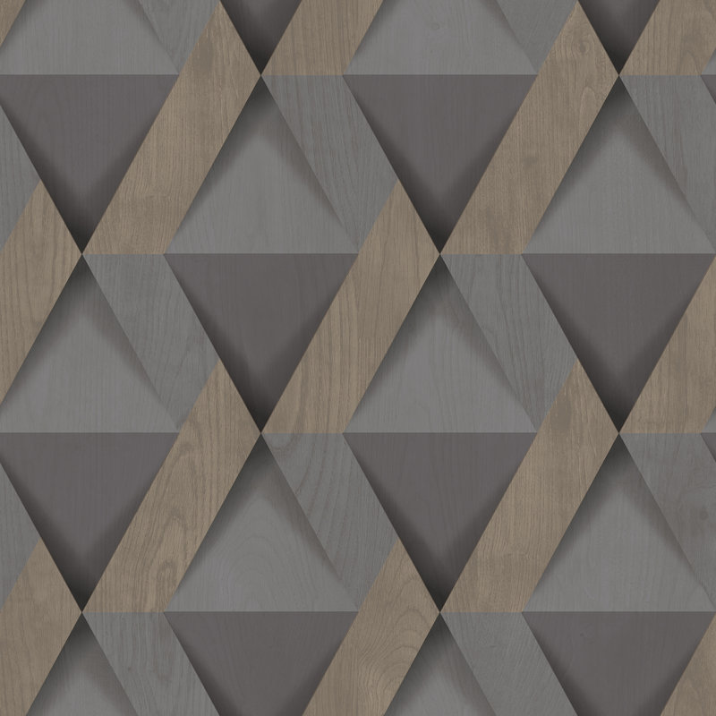Échantillon de papier peint Modern Losange, Dark Grey