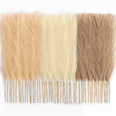 50 pièces d'herbes de Pampas moelleuses de 17 po - Fleurs artificielles de plumes de Boho | Remplissage de vase et décoration de table