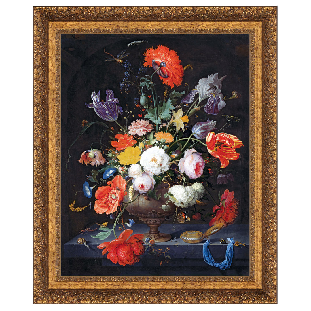 " Still Life With Flowers And A Watch, 1679 " by Abraham Mignon Vault W Artwork 