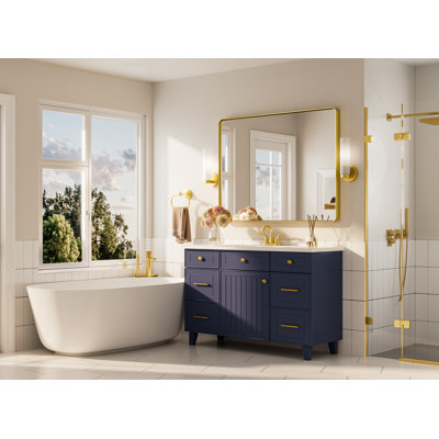 Bathroom Mirror with 1.2" Thick Aluminum Alloy Frame,Wall Mirror with Tempered Glass,Accent Mirror for Entryway,Dining Room,Bedroom