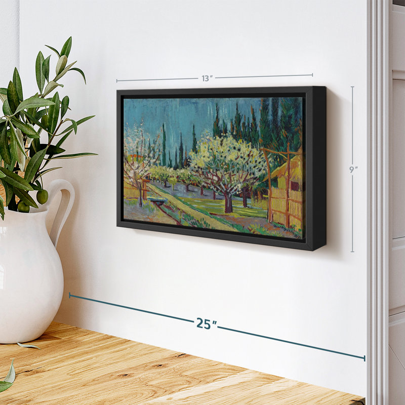 «Orchard Borded By Cypresses Wall Art», H 9 po x l 13 po