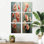 «Pink Pink Poppies Flowers Still Life Charm», ensemble de 6 reproductions d'art mural coquelicots