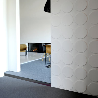 Panneau mural blanc cassé l 19,68 po x L 19,68 po Cotati