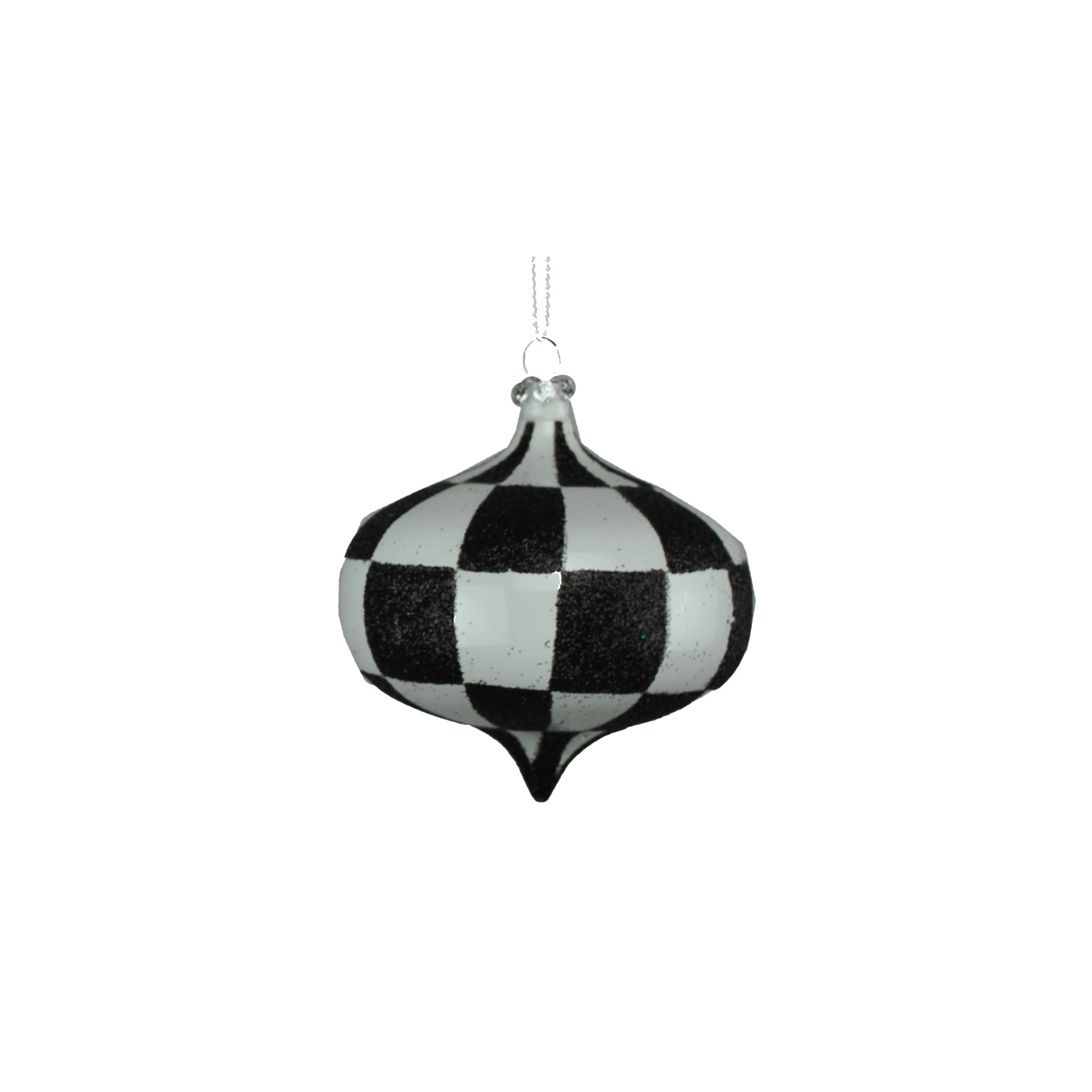 Solid Ball Ornament, White/Black