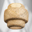 47cm H Raffia Drum Pendant Shade ( Spider ) in Beige