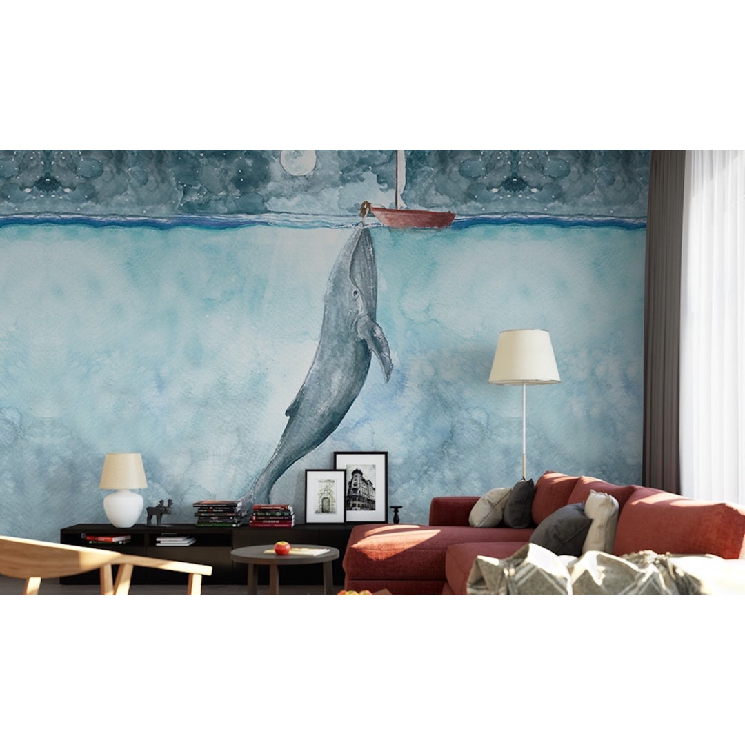 Arriaga Whale Sea Landscape Wall Mural Breakwater Bay 