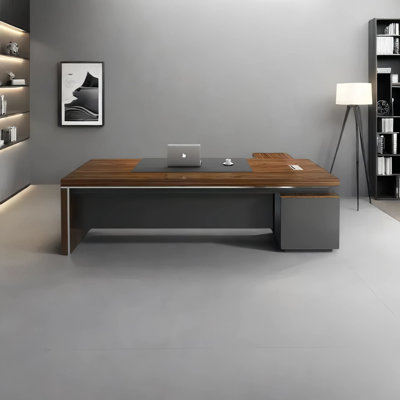 Luxury modern artificial wooden computer desk