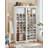30 Pairs Shoe Storage Cabinet with 31 Open Cubbie, Adjustable Shelves, 10 Tier Shoe Rack Organizer-248988386