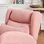 Chaise berçante surdimensionnée en peluche avec dossier haut et poches latérales-1319212958