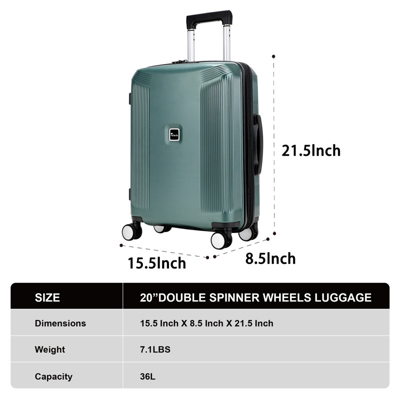 20 Inch Lightweight Expandable Carry On Luggage