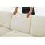 Ensemble de canapé modulaire de salon 99 x 69 po - Canapé minimaliste moderne, canapé-lit rembourré pour le salon et la chambre à coucher, combinaison gratuite 2 pièces, sans installation, en L (blanc)
