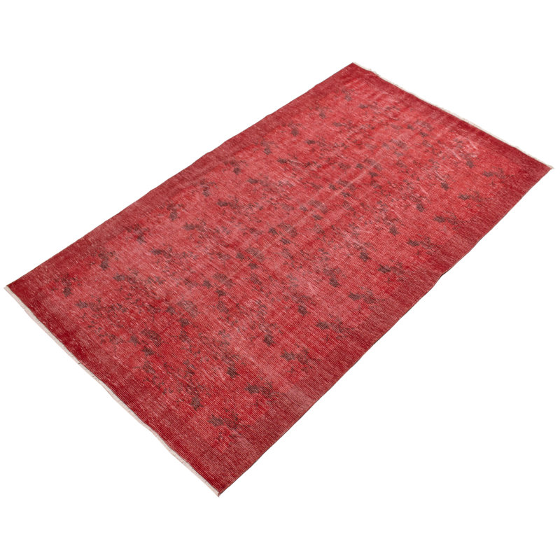 Tapis rouge foncé à transition de couleur 5 pi 4 po x 8 pi 10 po