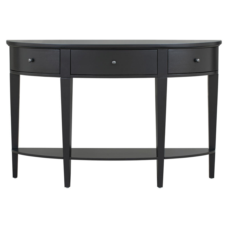 U-Shape Modern Curved Table, Black