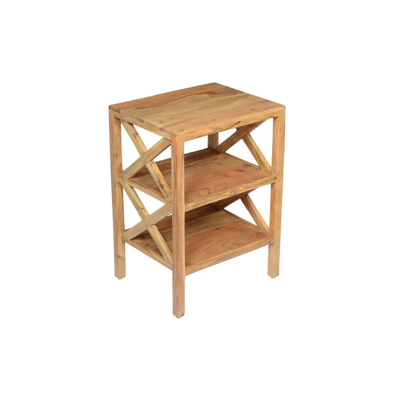 Yosaira Solid Wood End Table, Natural