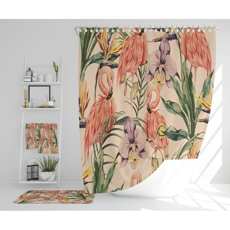Nerta Polyester Shower Curtain Set
