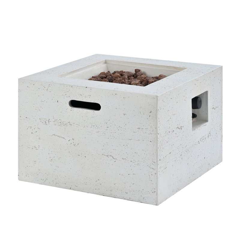 Table de foyer d'extérieur au propane 24,02 po MGO, foyer d'extérieur au gaz 40 000 BTU avec brûleur en acier, flamme réglable, pierres de lave et housse de pluie