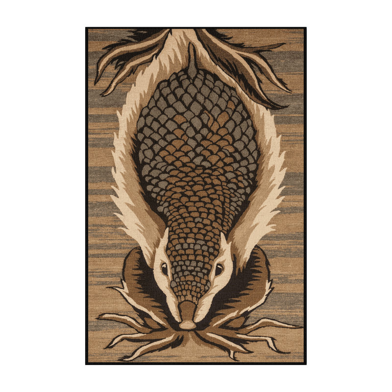  Tapis lavable avec motif de pangolins, Rectangle 4pi x 6 pi