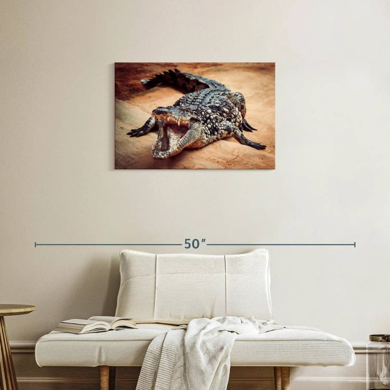 Brampt Crocodile, 20" H x 30" W