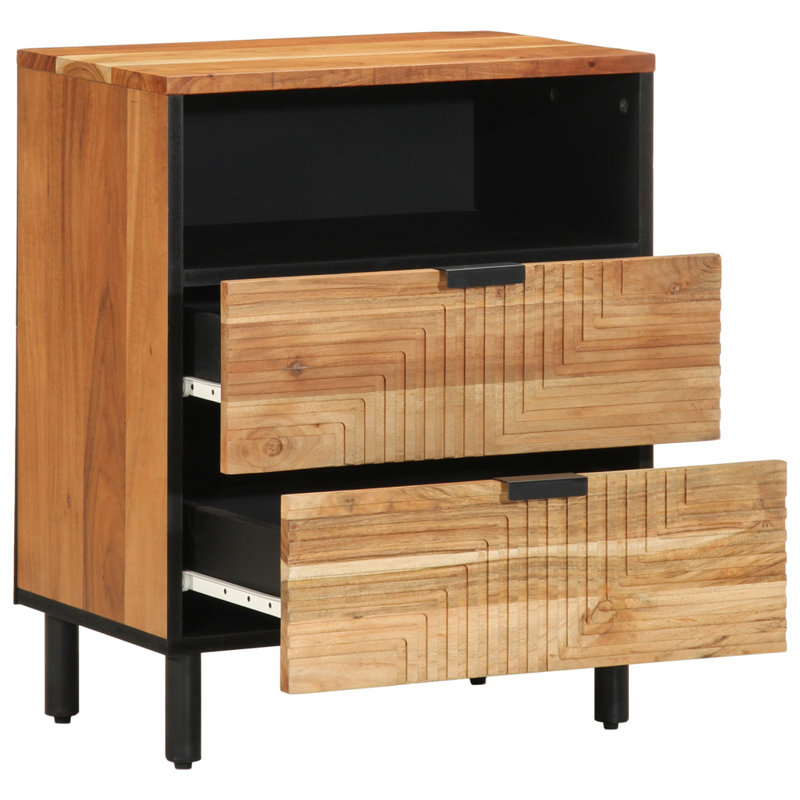 50cm W Solid Wood Bedside Table