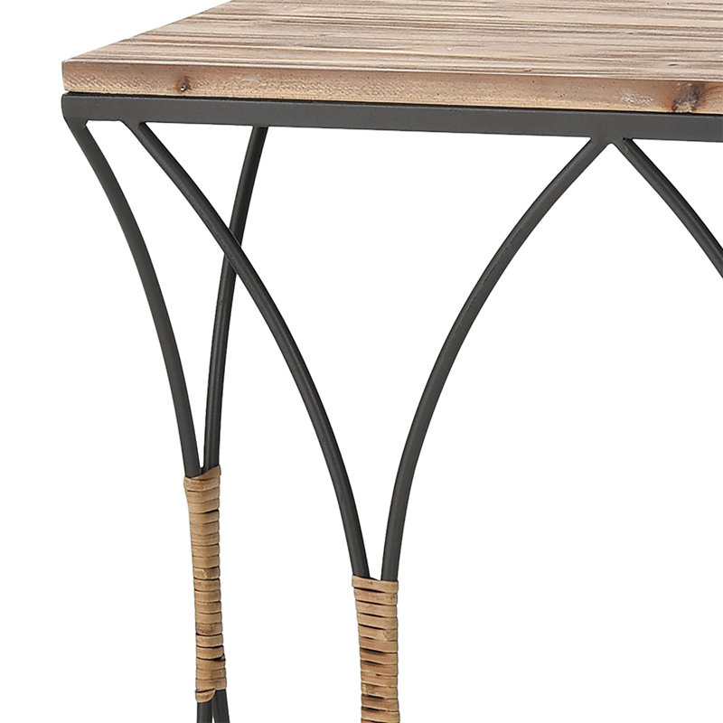 42'' Solid Wood Top Console Table