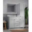 Meuble-lavabo simple autoportant 46 po avec armoire à linge haute droite, comptoir en quartz de Carrare, 3 tiroirs-2022148670