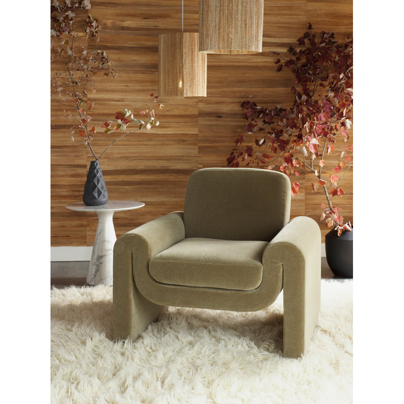 Turon Upholstered Armchair, Napa Steel Chenille