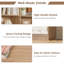Bibliothèque double en bois à 6 niveaux H 74,3 po x l 47,2 po (ensemble de 2)-1222559880