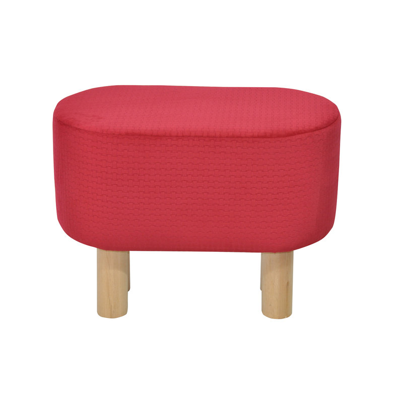 Kivi Polyester Blend Upholstered Bench, Red