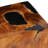 Knupp Black Teak Wood Accent Table with Resin Inlay