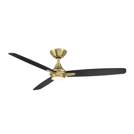 54" Blitzen 3 - Blade Smart Ceiling Fan With Remote Control Included, Works With Google Assistant, Amazon Alexa, iOS And Android APP