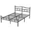 Metal Bed Frame With Headboard-1241608704