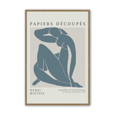 Matisse's Nude II in Midnight Blue, reproduction encadrée