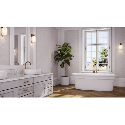 Matira 66" x 36" Freestanding Soaking Acrylic Bathtub