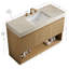 Meuble-lavabo simple sur pied de 122 cm avec comptoir en pierre frittée de Carrare et lavabo encastré en céramique-1248279084-1248279081