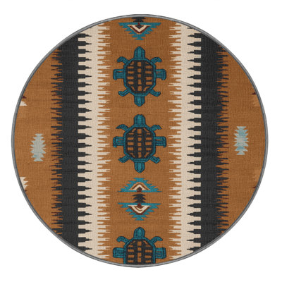Washable Desert Tortoise Southwestern Area Rug