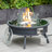 Kliyah Round Propane Smokeless Fire Pit Table-1971394600